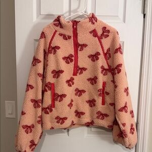 Talulah bow fleece pullover